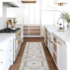 Fame Living Washable Area Rug. Modern Farmhouse. Vintage. Turkish. Bohemian. Distressed. Oriental. Traditional. Rugs for Living Room. Dining. Bedroom. Office. Entryway. Foyer. (856BrC, 2'5" x 4'9")