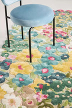 Cassia Wool Viscose Area Rug – 6’ x 9' – Handmade Wool Area Rugs –Yellow – Rugs for Living Room, Bedroom – Anti-Skid – Carpets with Non-Slip Natural Backing with 100% Cotton