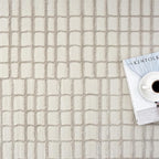 Abani Cream Grid Textured Area Rug - 8' x 10' - Chunky, Plush and Soft Washable Carpet - Perfect for Living Room & Bedroom - Plush Deco Collection