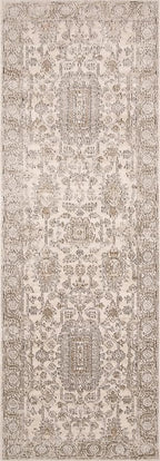 Loloi Teagan Collection TEA-03 Ivory/Sand 7'-11" x 10'-6" Area Rug, Large, Soft Neutral Rug, High-Traffic for Living Room, Bedroom, Home Office, Dining Area