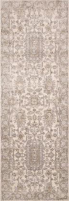 Loloi Teagan Collection TEA-03 Ivory/Sand 2'-8" x 13' Runner Rug, Large, Soft Neutral Rug, High-Traffic for Living Room, Bedroom, Home Office, Dining Area