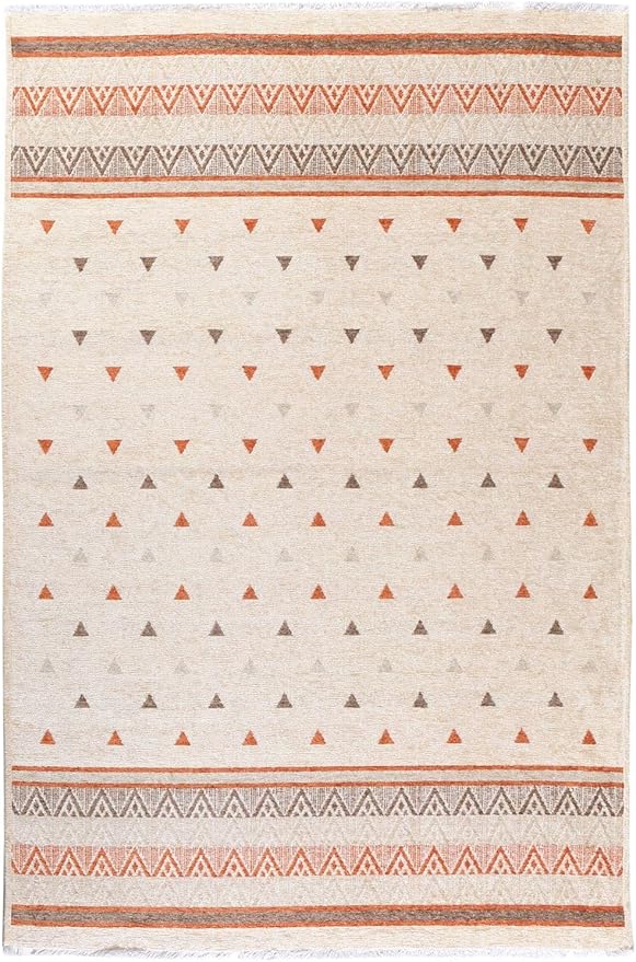 Alfa Rich 3x5 Beige Terracotta Washable Area Rugs for Living Room Kitchen Bedroom Decor Runner