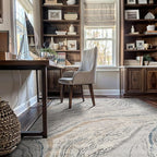 Rugshop Marble Swirl Distressed Gray Area Rug 5' x 7' Ideal for Medium Living Rooms, Bedrooms, or Under Dining Tables