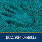 OLANLY Bathroom Rugs 44x24, Extra Soft Absorbent Chenille Bath Rugs, Rubber Backing Quick Dry, Machine Washable Bath Mats for Bathroom Floor, Tub and Shower, Home Decor Accessories, Deep Lake
