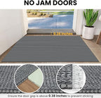 IOHOUZE Washable Runner Rug 2x5 Non Slip Runners for Hallways Entryway Runner Indoor, Kitchen Throw Rug Woven Cotton Floor Carpet for Hall Entrance Bedroom, Dark Grey