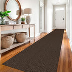 EARTHALL Extra Long Runner Rug 3x16 Ft Washable Runners for Hallways Cotton Non Slip Entryway Runner Braided Kitchen Runner Indoor Outdoor Carpet Runners for Hotels, Hall, Stair, Brown/Coffee