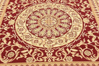 Unique Loom Versailles Collection Traditional Classic Medallion Floral Motif Area Rug (6' 0 x 6' 0 Square, Burgundy/ Ivory)