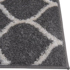 Rugs.com Lattice Frieze Collection Rug – 8' x 11' Dark Gray Medium Rug Perfect for Living Rooms, Large Dining Rooms, Open Floorplans