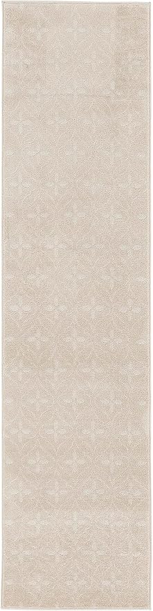 Nourison Home Nourison Essentials Ivory Beige 2'2" x 7'6" Area Rug - Easy Clean, Non Shedding, Bed Room, Living Room, Dining Room, Kitchen (8' Runner)