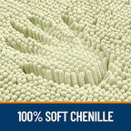 OLANLY Bathroom Rugs 30x20, Extra Soft Absorbent Chenille Bath Rugs, Rubber Backing Quick Dry, Machine Washable Bath Mats for Bathroom Floor, Tub and Shower, Home Decor Accessories, Vanilla