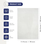 Abani Cream Area Rug 8' x 10' for Living Room, Bedroom - Zen Reiki Circles Pattern - Durable & Easy to Clean