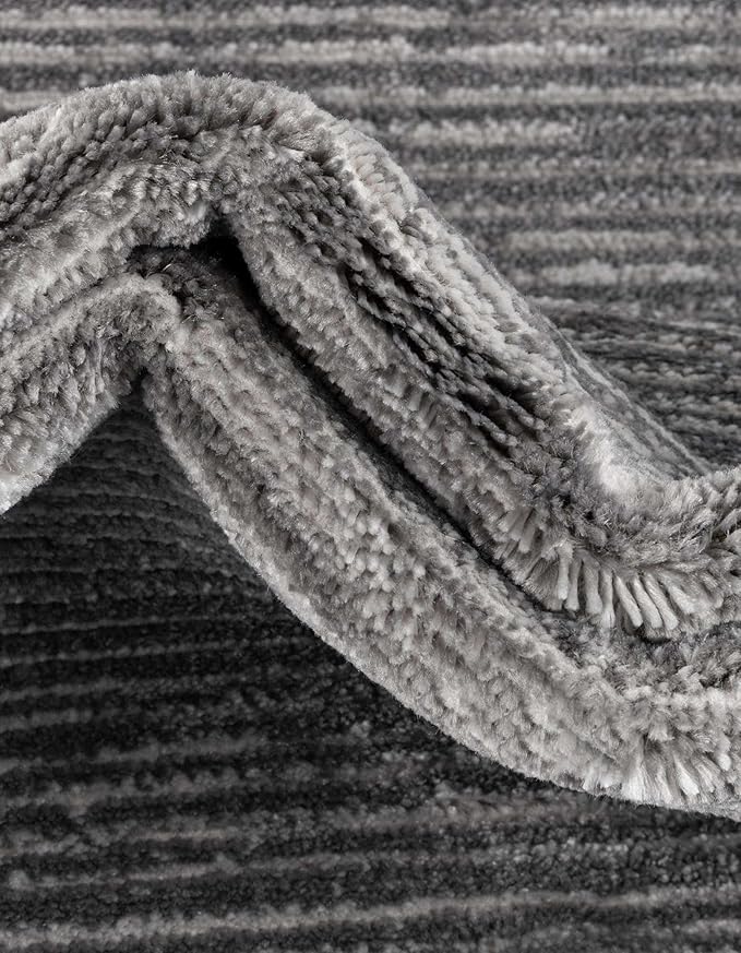 Unique Loom Finsbury Collection Area Rug - Kate (7' 1" x 10' Rectangle, Gray/ Ivory)