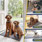 Muddy Mat® | Super Absorbent Door Mat Indoor, Microfiber Quick Dry Chenille Entryway Rug, Non-Slip Front Door Mat, Indoor Mats for Entryway, Machine Washable Pet Rug, Grey XXXL 72"X48"