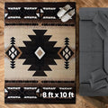 YHSF South West Native American Area Rug C318 - Easy Clean, Thick, Soft, Durable Native Tribal American Indian Inspired Rug for Bedroom/Living Room and More - Berber, 8 Feet x 10 Feet