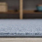 JONATHAN Y Haze Solid Low-Pile Classic Blue 4x6 Oval Indoor Area Rug, Coastal,Bohemian,Minimalist,Classic, Easy-Cleaning for Living Room,Bedroom,Kitchen,Pet Friendly,Non-Shedding (SEU100F-4OV)