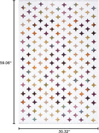 Alfa Rich 3x5 Moroccan White Area Rugs for Living Room Decor Washable Cotton Pet Friendly Runner