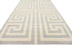 Unique Loom Athens Collection Classic Geometric Modern Border Design Area Rug (7' 0 x 10' 0 Rectangular, Gray/ Beige)