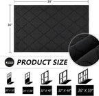 Timo Indoor Doormat, Front Door Mat 36"x59" Absorbent Rubber Backing Non Slip Door Mats, Machine Washable Resist Dirt Low Profile Rugs for Entryway, Front Door Rugs Indoor for Muddy Wet Shoes, Black