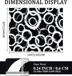 YIHOUSE Black Modern Geometric Area Rug 8x10, Black and White Rug with Abstract Circles,Non-Shedding Washable Rugs for Bedroom, Home Office and Living Room