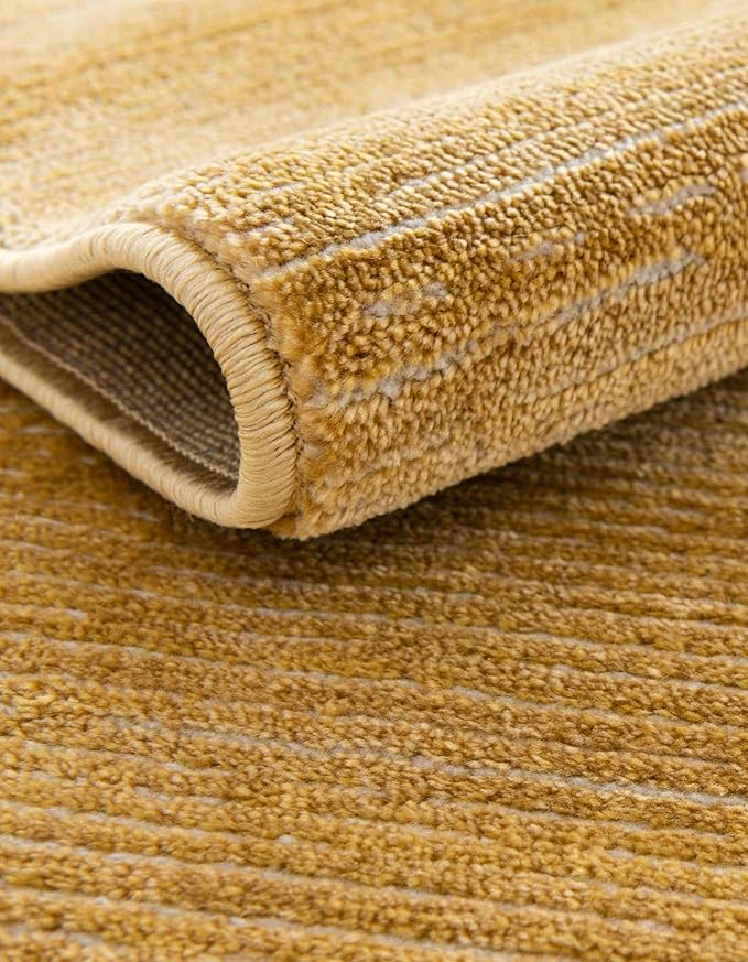 Unique Loom Finsbury Collection Area Rug - Kate (7' 10" x 10' Oval, Yellow)