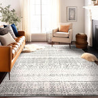 Rugshop Geometric Boho Perfect for high Traffic Areas of Your Living Room,Bedroom,Home Office,Kitchen Area Rug 12' x 15' Gray