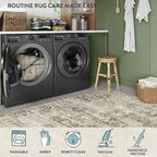 Lahome Washable Rugs 5x7 Boho Living Room Area Rug,Soft Throw Bedroom Area Rug,Retro Distressed Non-Slip Low-Pile Accent Rug Indoor Carpet for Entryway Office Home Decor(5 x 7,Beige)