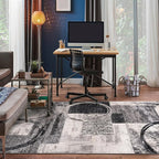 Rugshop Contemporary Circle Design Area Rug, Carpet with Jute Backing for Living Room, Bedroom, or Dining Room, Cream, 5'3" x 7'3"