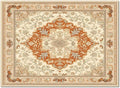 Orange Bohemian Rectangular Area Rugs for Living Room Bedroom 2.8 x 5 ft Vintage Farmhouse Floral Pattern Non-Shedding Soft Low Pile Rug Non Slip Washable Rug for Nursery Entryway Playroom