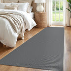 IOHOUZE Washable Runner Rug 3x8 Non Slip Rubber Backed Wide Hallway Runner Entryway Runner Indoor, Kitchen Rugs Woven Floor Carpet for Hall Entrance Bedroom, Dark Grey