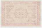 RUGGABLE Washable Area Rug – Kamran Soft Pink 2x3, Stain-Resistant, Non-Slip – Small Machine Washable Rugs for Living Room, Bedroom, Hallway, Entryway & Bathroom–with Standard Pad