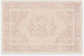 RUGGABLE Washable Area Rug – Kamran Soft Pink 2x3, Stain-Resistant, Non-Slip – Small Machine Washable Rugs for Living Room, Bedroom, Hallway, Entryway & Bathroom–with Cushioned Pad