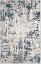 Area Rugs 6x9 Living Room: Washable Rug Modern Abstract Large Rugs Soft Non Slip Neutral Rug Stain Resistant Indoor Carpet for Bedroom Kitchen Dining Room Nursery Home Office Rugs(Black Brown,6'x9')