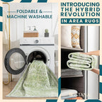 Istana Hallway Runner Rug 2x6 - Light Green Kitchen Rugs Non Slip Washable -Silk's Soft Touch Carpet Runner - Stylish Rug Runner for Home