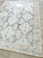 Fame Living Faded Oushak Rug, Turkish Vintage Floral Pastel Large Oversized Area Rugs for Living Room Dining Bedroom Kitchen Bathroom Nursery (852CB, 2' x 3')