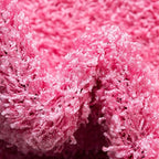 Unique Loom Solid Shag Collection Area Rug (7' 1" Round, Taffy Pink)