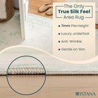 Istana Hallway Runner Rug 2x6 - Green Kitchen Rugs Non Slip Washable -Silk's Soft Touch Carpet Runner - Stylish Rug for Home