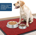 OLANLY Front Door Mat Indoor Outdoor Entrance, Waterproof Heavy Duty Doormat, Fade Resistant, Low Profile, Easy Clean Patio Porch Welcome Floor Mats for Entry, 33x21, Red