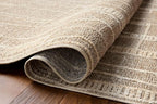 Loloi Amber Lewis Bexley Collection BEX-05 Mushroom/Natural 2'-7" x 4' Accent Rug Neutral, Textured, Living, Bedroom, Dining, Carpet