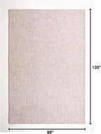 Hand-Tufted 100% Wool Pile Area Rug – Geometric Textured Grid Check Pattern – Thick and Durable Floor Carpet for Bedroom, Living Room, Kids Room, and Dining Area (Ivory Grey, 5' x 8')