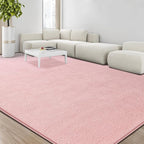 Large Area Rugs for Living Room Bedroom, 5x8 Feet Pink Rug, Minimalist Modern Shag Rug, Soft Thick Comfy Memory Foam Indoor Carpet, Non-Slip Washable Rug for Boys Girls Dorm Nursery Room Home Decor