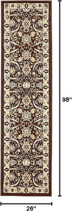 Unique Loom Espahan Collection Area Rug - Cape Cod (2' 2" x 8' 2" Runner, Brown/ Beige)