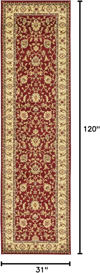 Unique Loom Voyage Collection Traditional Oriental Classic Intricate Design Area Rug (2' 7 x 10' 0 Runner, Red/Gold)