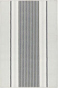 Dash & Albert Gunner Stripe Machine Washable Rug, 2 X 3 Feet, Grey Stripe Pattern
