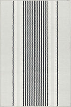 Dash & Albert Gunner Stripe Machine Washable Rug, 6 X 9 Feet, Grey Stripe Pattern