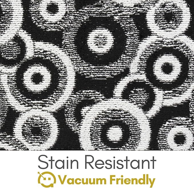 29 ft Extra Long Black Hallway Runner Rug | Non-Slip & Machine Washable | Custom Cut to Size 2'3" x 29' (Runner) | REMNAZ