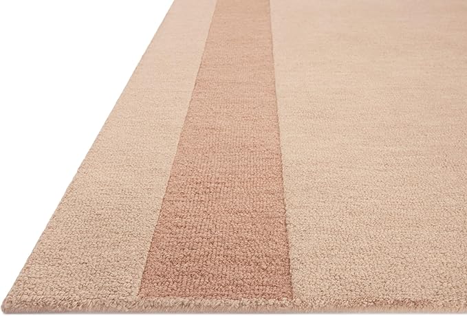 Loloi Leanne Ford Craven Collection CVN-01 Blush/Rose 7'-9" x 9'-9" Area Rug Geometrical, Patterned, Neutral, Living Room, Bedroom, Dining Room