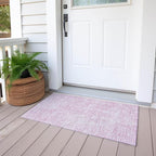Addison Rugs Chantille ACN591 Pink 1'8" x 2'6" Indoor Outdoor Area Rug, Easy Clean, Machine Washable, Non Shedding, Bedroom, Living Room, Dining Room, Kitchen, Patio Rug
