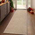Boho 2x5 ft Hallway Runners Rug Woven Washable Long Kitchen Runner Mat Rugs Non Slip, Soft Entryway Laundry Hall Runner Floor Carpet for Indoor Backdoor Bedroom Kitchen Living Room, Brown