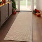 Boho 2x5 ft Hallway Runners Rug Woven Washable Long Kitchen Runner Mat Rugs Non Slip, Soft Entryway Laundry Hall Runner Floor Carpet for Indoor Backdoor Bedroom Kitchen Living Room, Brown