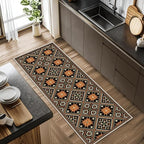 Brown Black Geometric Diamond Pattern Hallway Runner Rug - 2x7ft Soft Washable Rug, Corridor & Foyer High-Traffic Area Rugs, Durable Non-Slip Mat, Ethnic Southwestern Style Home Decor